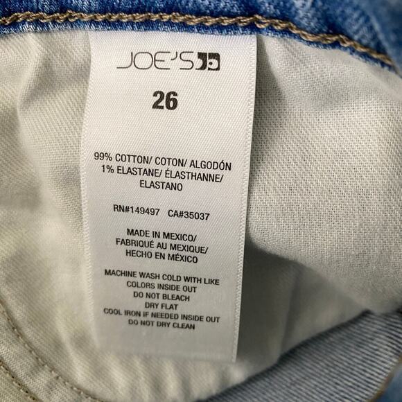 Joe’s Jeans Alder Blue A-Line Raw Hem Denim Midi Skirt Size 26 - Picture 10 of 14